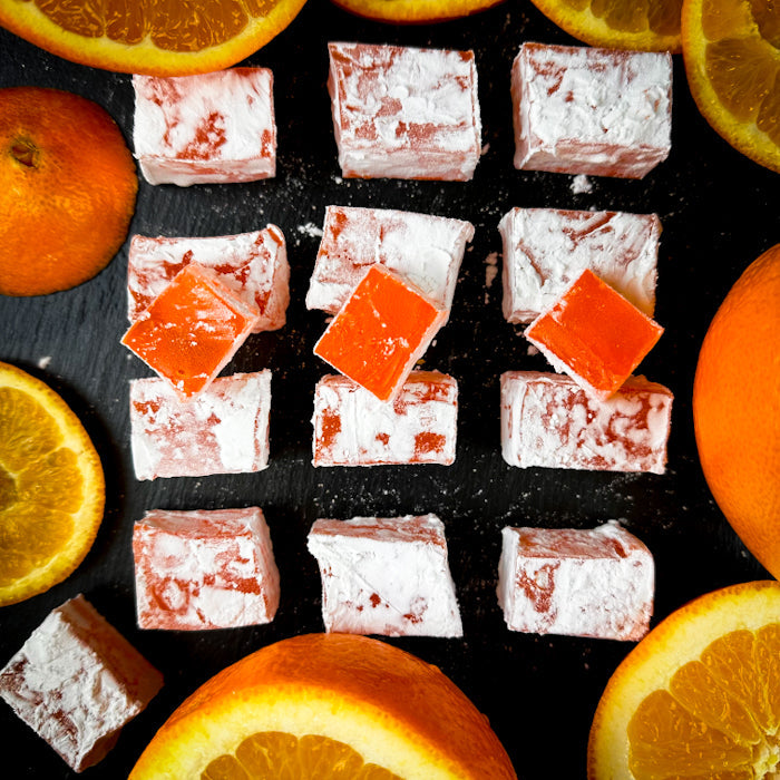 Apelsīnu lukums kubiņos