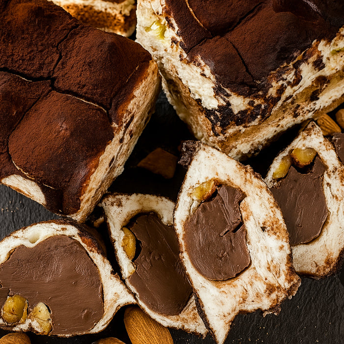 Tiramisu lukums ar kakao un lazdu riekstiem