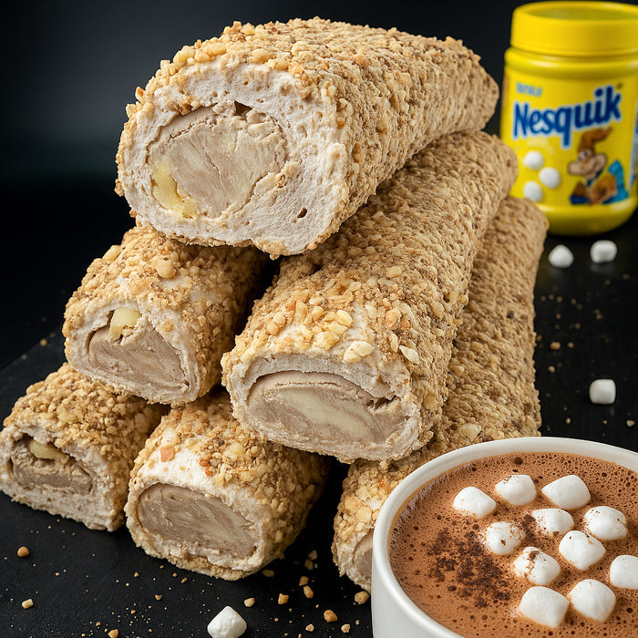Lukums ar Nesquik kakao garšu un lazdu un mandeļu riekstiem