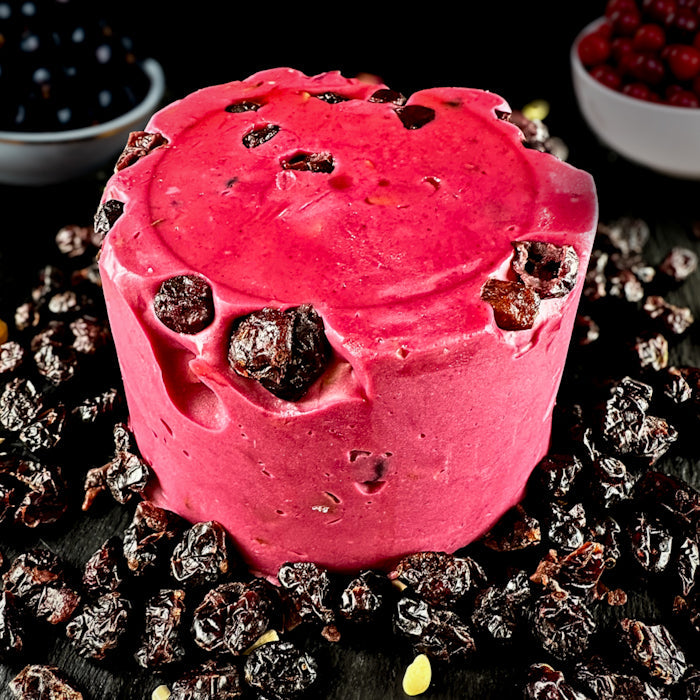 Mini-tortīte no Samarkandas halvas - gardas upenes un dzērvenes