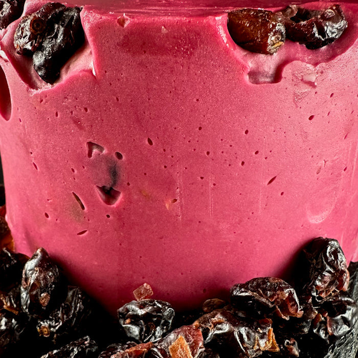 Mini-tortīte no Samarkandas halvas - gardas upenes un dzērvenes