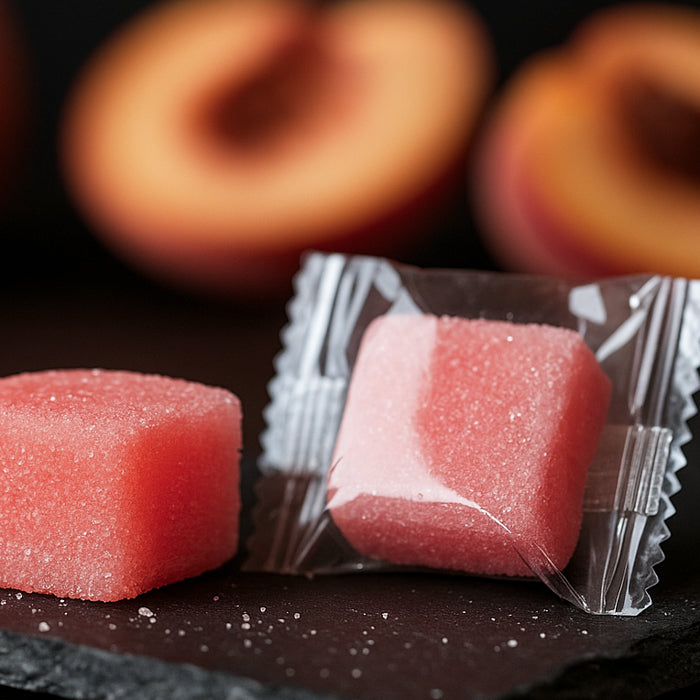 Persiku košļājamās konfektes